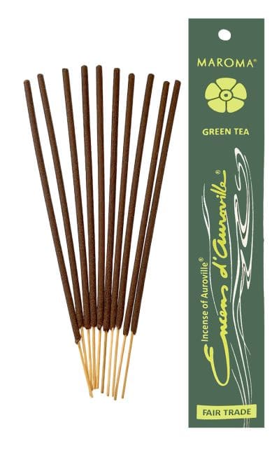 Encens d'Auroville Thé Vert 5x 10 Sticks chez Arabesk