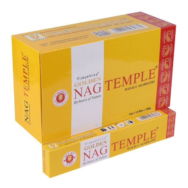Encens Vijayshree Golden Nag Temple 15g chez Arabesk
