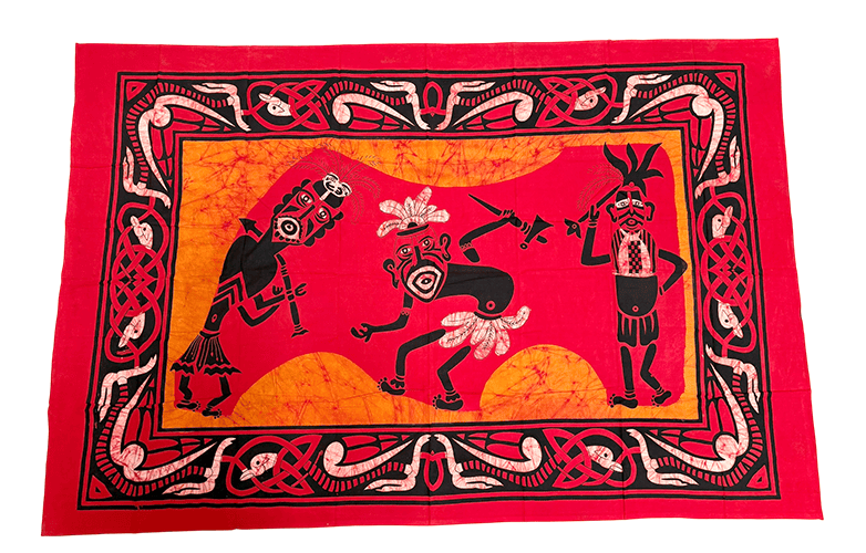 Tenture Batik Guerriers Africains chez Arabesk|cz