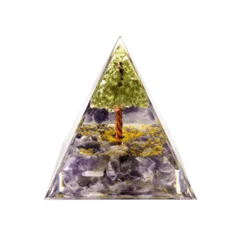 Orgonitová Pyramida Ametyst & Peridot Strom Života