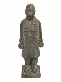 Černá terakotová socha Rytíř 20cm