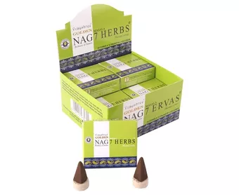 Vonné kužely Vijayshree Golden Nag 7 Herbes