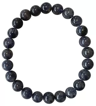 Náramek Kordierit Iolit AA korálky 8mm