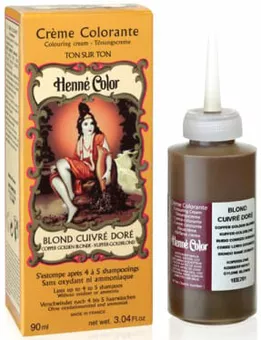 Balení 3 barvicích hennových krémů měděná zlatá blond 90ml