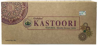 Vonné tyčinky Goloka Kastoori Pižmo masala Přírodní 6x15g