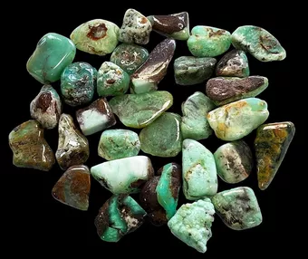 Chrysopras AB oblázky 250g