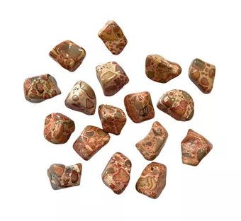 Jaspis Leopard Rhyolit A oblé kameny 250g
