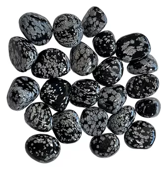 Obsidián Vločka Sněhu A Kameny Tromlované 2-3cm 250g
