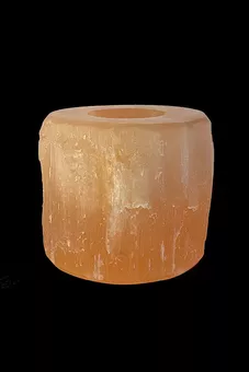 Svícen ze Selenitu červeného 8-9cm 1Kg