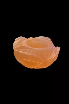 Svícen z červeného selenitu 9cm 350g