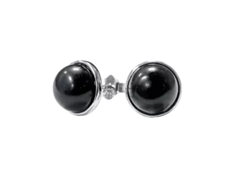 Náušnice Stříbro 925 Černý Obsidián A 8mm