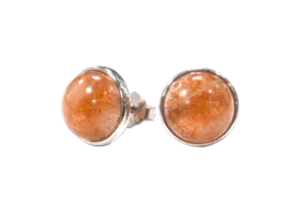 Náušnice Stříbro 925 Slunečný Kámen AA 8mm