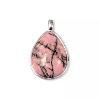 Přívěsek Kapka Stříbro 925 Rhodonit A 23.5mm