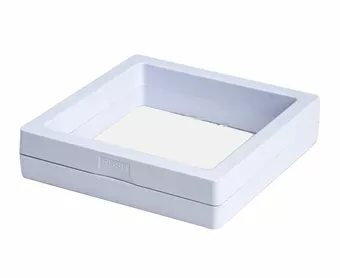 Bílá rámečková krabička na šperky 9cm x10