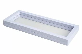Bílá rámová krabička na šperky 23cm x10