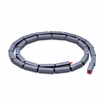Mezikorálky Obdélníkové z Hematitu – 3,7×12,4 mm