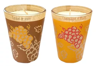 Balení 2 Maroma svíček ve skle Champagne a Jahody - Cordial de Poire 70g