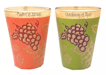 Krabička 2 svíček Maroma ve skle Madeira a Meruňky - Chardonnay a Fíky 70g