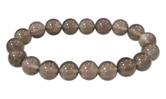 Náramek Šedý Achát s korálky 10mm