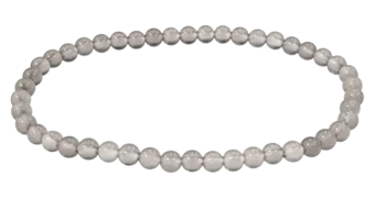 Náramek ze šedého achátu s korálky 4mm