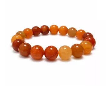 Náramek Oranžový Avanturín A kuličky 10mm
