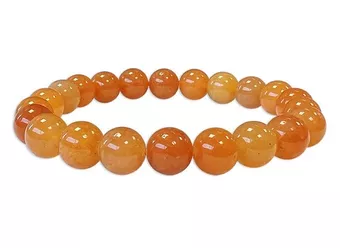Náramek Oranžový Avanturín S Korálky 8mm