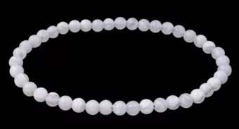 Náramek Modrý Pruhovaný Chalcedon AA korálky 4.5mm