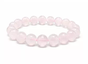 Náramek z růžového kalcitu AA, korálky 10mm