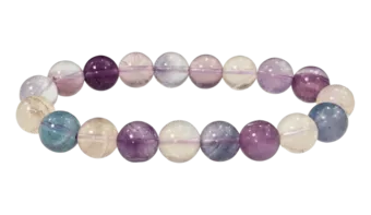 Náramek Fluorit multibarevný AA korálky 10mm