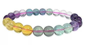 Náramek Multibarevný Fluorit AAA korálky 8mm