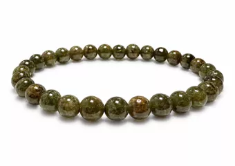 Náramek Grosulár zelený granát AA korálky 5.5-6.5mm
