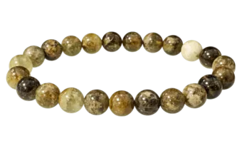 Náramek Zelený Grosulár A s korálky 8mm
