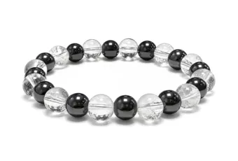 Náramek Hematit & Křišťál A Korálky 8 mm