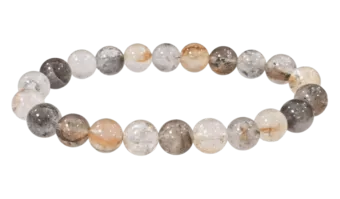Náramek Křišťál Herkimer s korálky 7.5-8.5mm