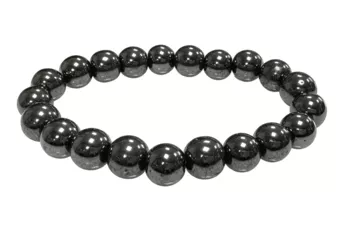 Náramek Hematit A s korálky 10mm