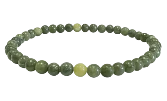 Náramek Jadeit Nefrit A korálky 4mm