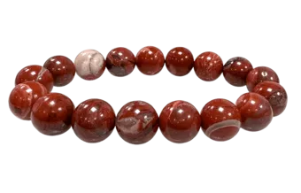 Náramek z červeného jaspisu AB, korálky 12mm