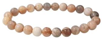 Náramek Měsíční kámen Multicolor AB korálky 8-9mm