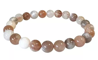 Náramek Měsíční kámen Multicolor AA korálky 7.5-8.5mm