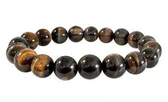 Náramek Jestřábí oko AB korálky 10mm