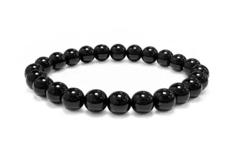 Náramek Černý Onyx A s korálky 8mm