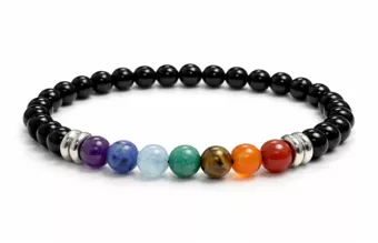 Náramek Onyx 7 Čaker S Korálky 6mm