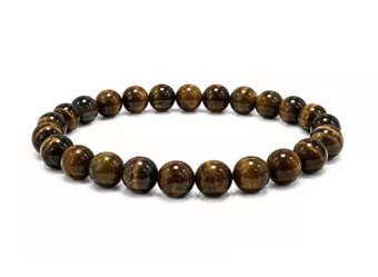 Náramek z Tygřího oka AB Perly 8 mm