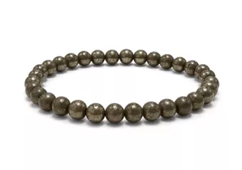 Náramek Pyrit A korálky 6mm