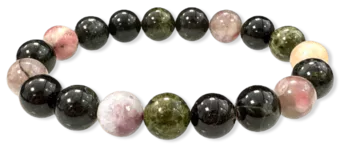 Náramek Turmalín Multicolor A korálky 10mm