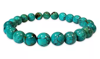 Náramek Přírodní Turquoise z Číny AAAA korálky 8mm