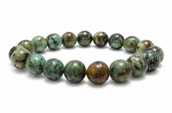 Náramek z přírodního africké tyrkysu AB korálky 10mm