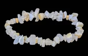 Náramek Modrý chalcedon štěpky 5-8mm 18cm