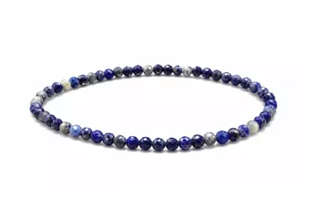 Náramek z fasetovaného Lapis Lazuli A – korálky 3 mm