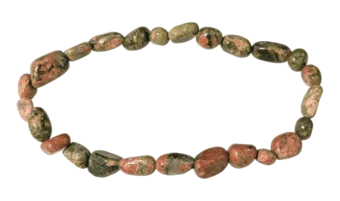Náramek Unakit A z válcovaných kamenů